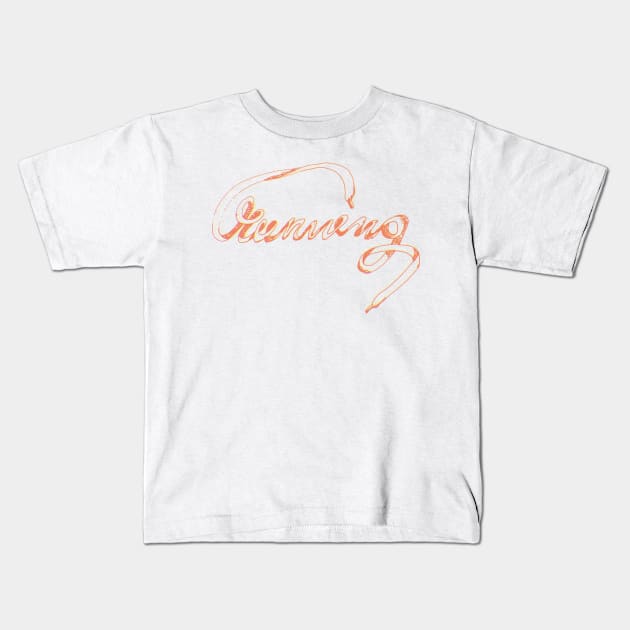 Running Kids T-Shirt by FontaineN